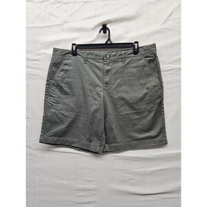 Members Mark Mens Olive Green Flat Front Twill Shorts Size 40 WSCM-076-2025